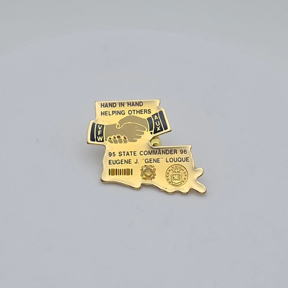 Louisiana VFW Lapel Hat Pin (Veterans of Foreign Wars) Auxiliary State Commander